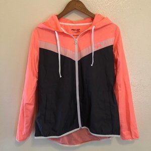 Fila Pink and Grey Sport Wind Breaker Jacket